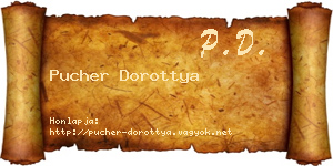Pucher Dorottya névjegykártya